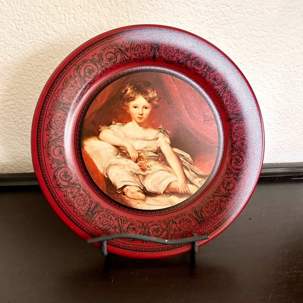 Vintage 1974 Ohio Art Master Ainslie Plate Sir Thomas Lawrence Metal Plate 10”